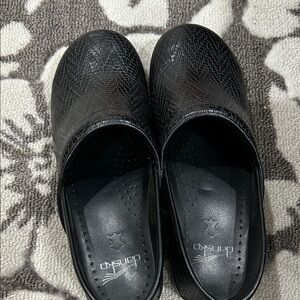 Dansko Textured Black Slip-Ons